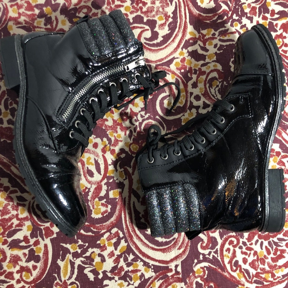 Justice Combat Moto Boots Size 8